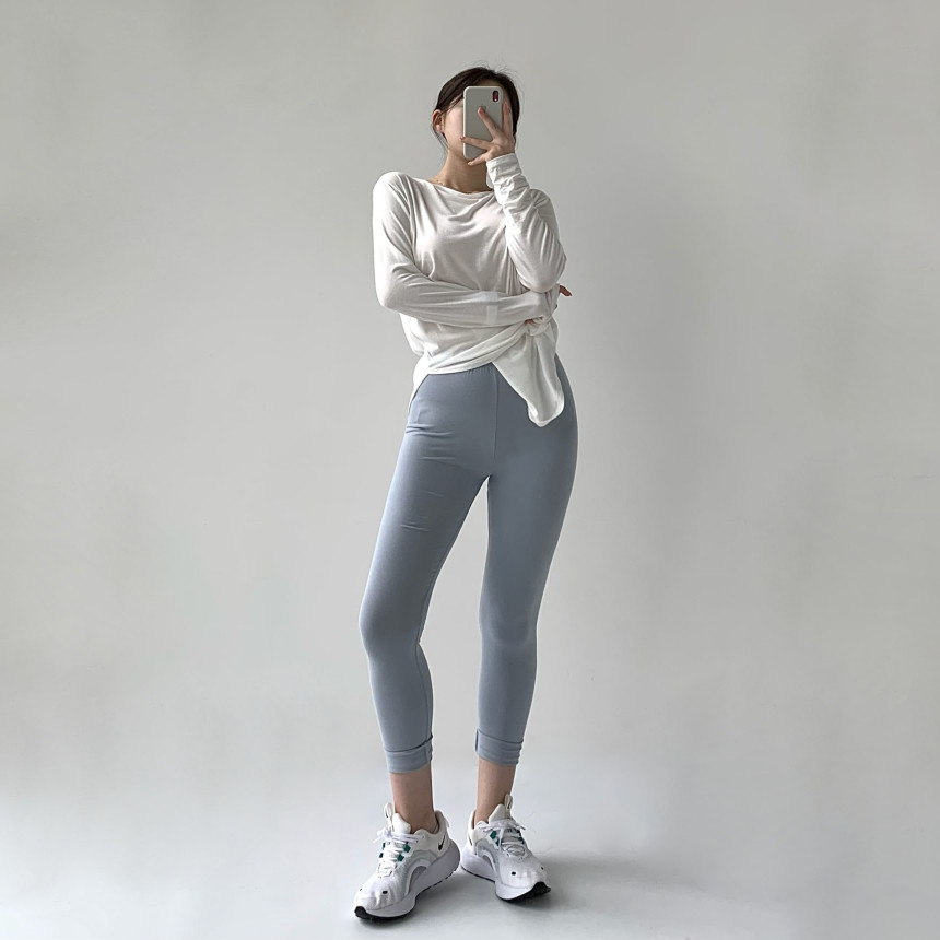 [무료배송]코튼레깅스 면레깅스 필라테스 요가 운동복 레깅스 임부복 임산부 운동 순면 밴딩 트레이닝 상세 이미지 74