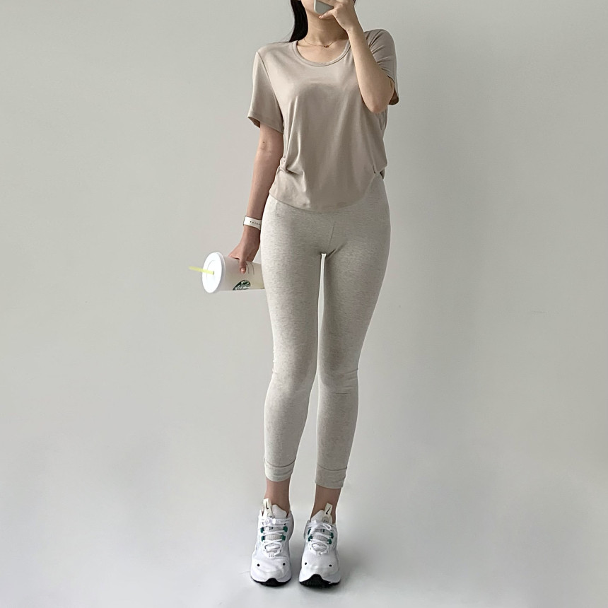[무료배송]코튼레깅스 면레깅스 필라테스 요가 운동복 레깅스 임부복 임산부 운동 순면 밴딩 트레이닝 상세 이미지 41