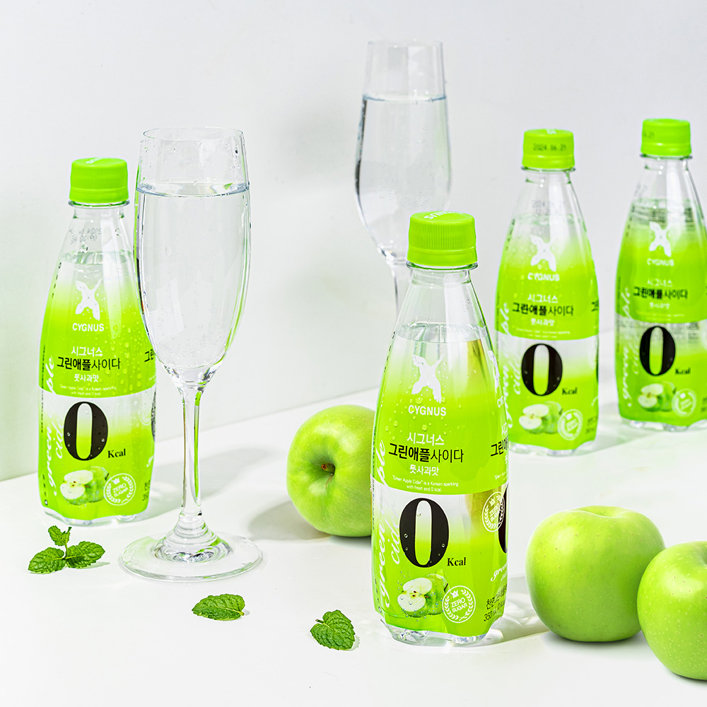 제로사이다 그린애플 탄산음료 상큼한 음료 350ml 24개입