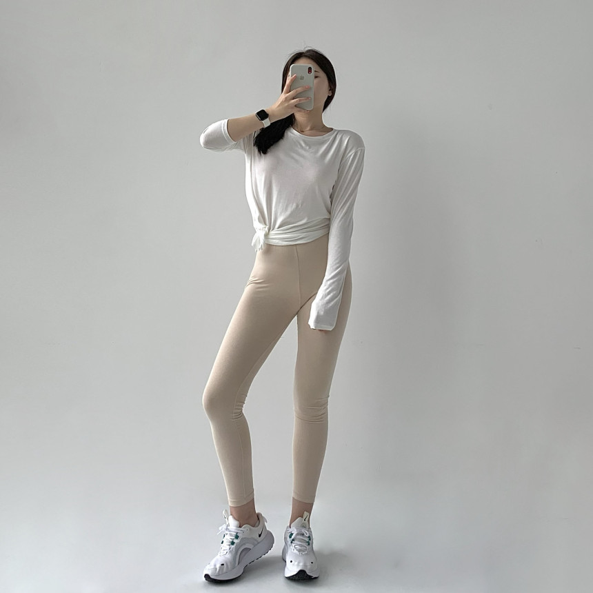 [무료배송]코튼레깅스 면레깅스 필라테스 요가 운동복 레깅스 임부복 임산부 운동 순면 밴딩 트레이닝 상세 이미지 50