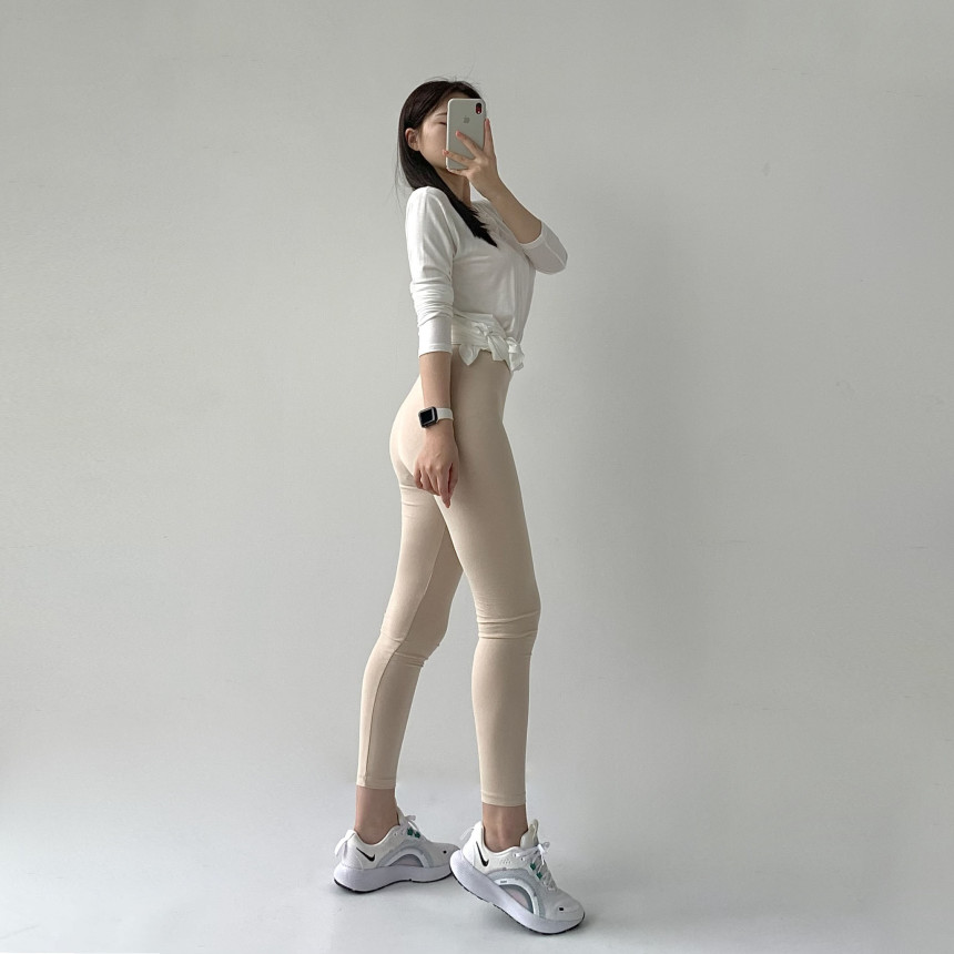 [무료배송]코튼레깅스 면레깅스 필라테스 요가 운동복 레깅스 임부복 임산부 운동 순면 밴딩 트레이닝 상세 이미지 53