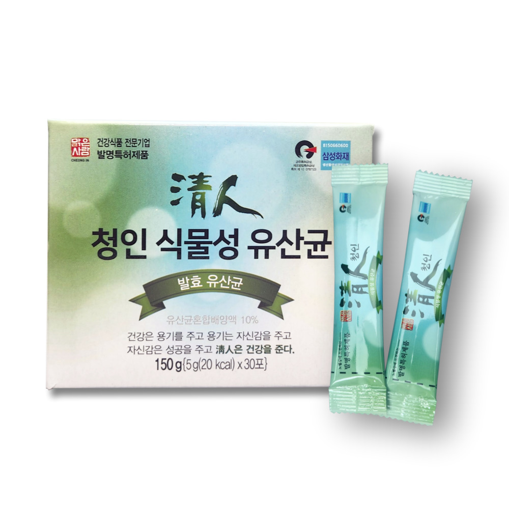 청인 식물성 유산균 150g (5g X 30포) 오리지날 청인150, TV광고 상품 속편한 쾌장 발효 유산균 : BOXIO PET SHOP