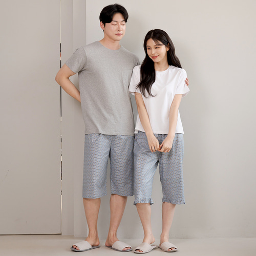 커플 잠옷바지 여성 파자마 반바지 여자 남자 7부 AP7/9-452 드링크 이미지 4