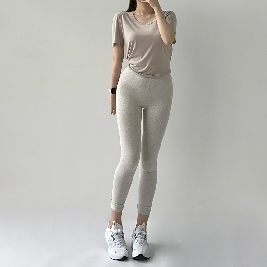 [무료배송]코튼레깅스 면레깅스 필라테스 요가 운동복 레깅스 임부복 임산부 운동 순면 밴딩 트레이닝 상세 이미지 5
