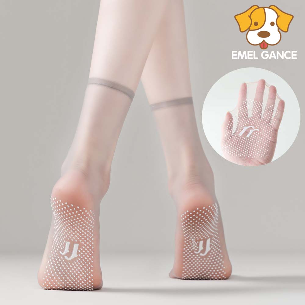 에멜강스 스타킹양말 논슬립 망사 시스루 양말 5켤레 미끄럼방지 레이스 샌들 여름양말