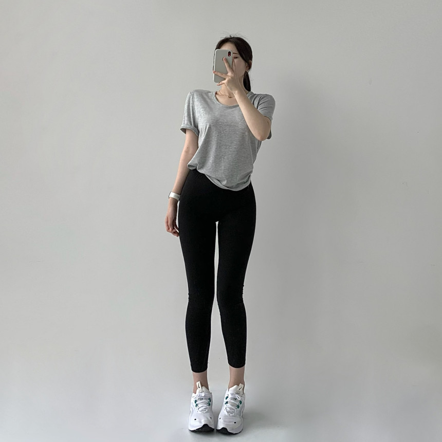 [무료배송]코튼레깅스 면레깅스 필라테스 요가 운동복 레깅스 임부복 임산부 운동 순면 밴딩 트레이닝 상세 이미지 33