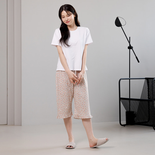 여성 잠옷바지 여자 파자마 바지 레이스 7부 AP5/7/9-455 꽃망울 - 상세 이미지 4