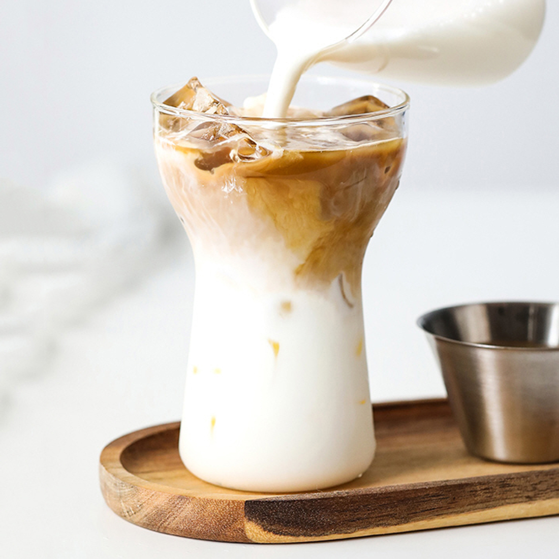 볼륨 플랫화이트잔 아인슈페너 아이스 아메리카노 잔 냉커피 라떼 컵 400ml