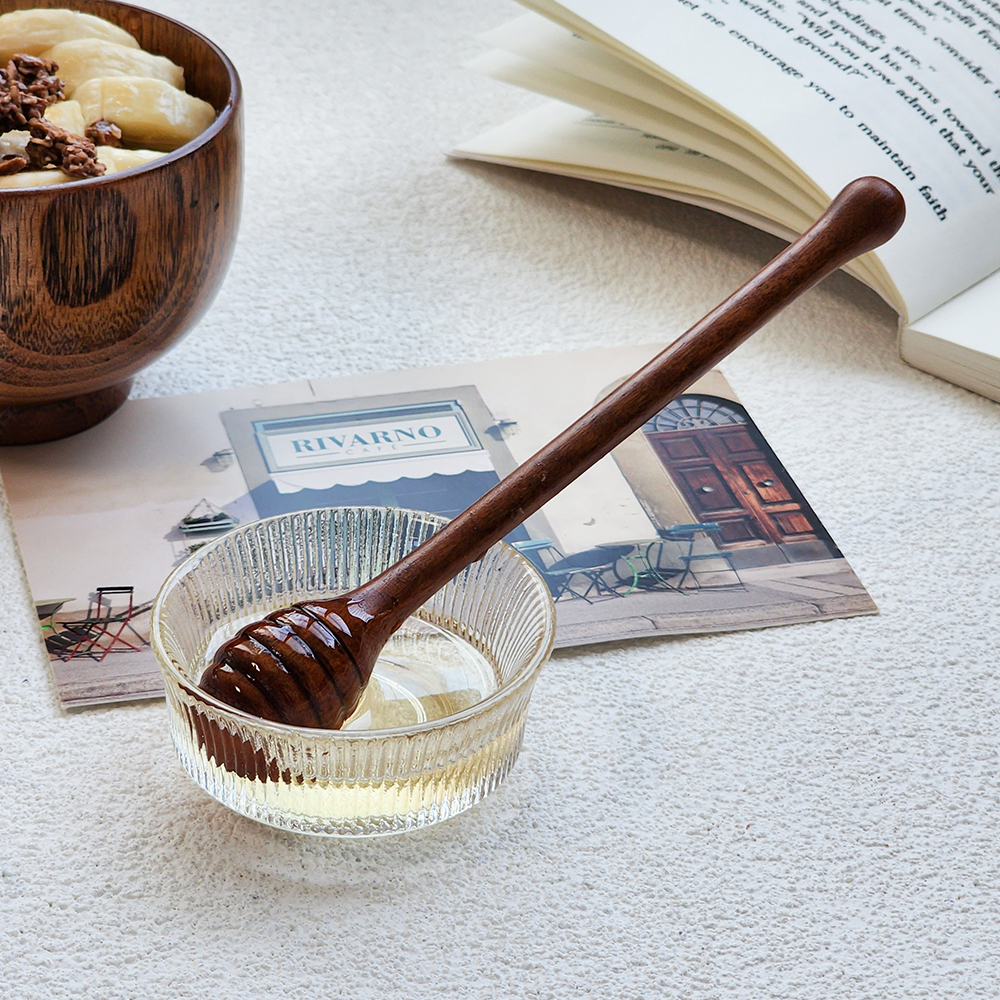 이디프 우드 허니디퍼 옻칠 나무 꿀스푼 꿀뜨개