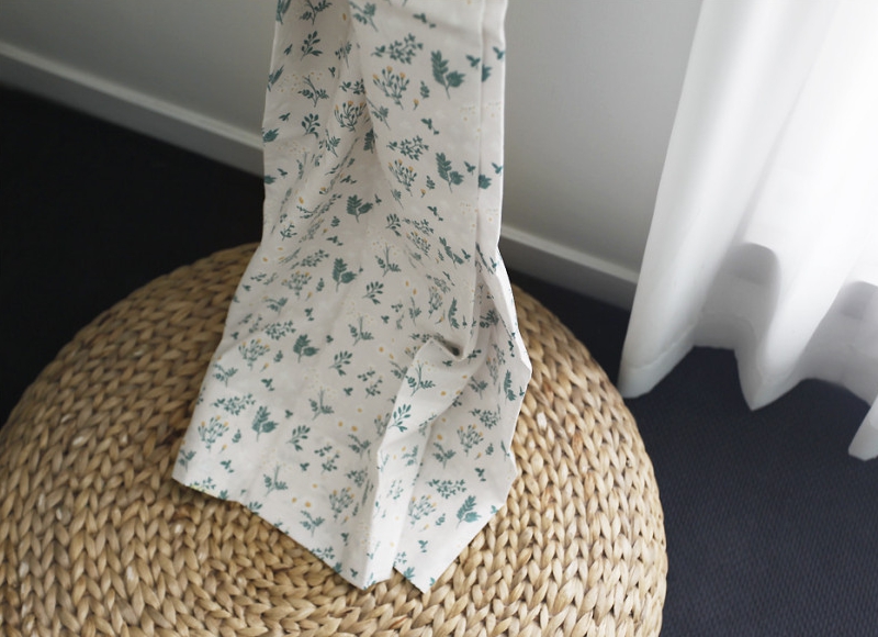 그리너리 꽃무늬커튼 빈티지 아이방 패턴 핀형 면 커튼