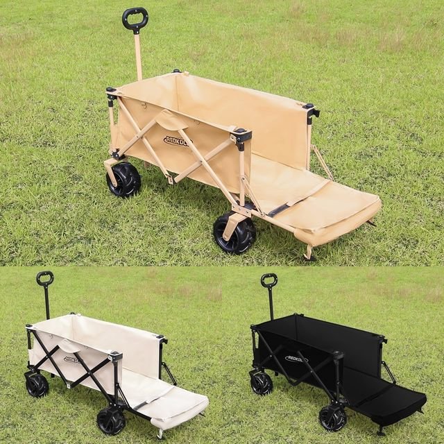 레드코코 캠핑웨건 왜건카트 수레 뒷문오픈 광폭타이어 롱바디