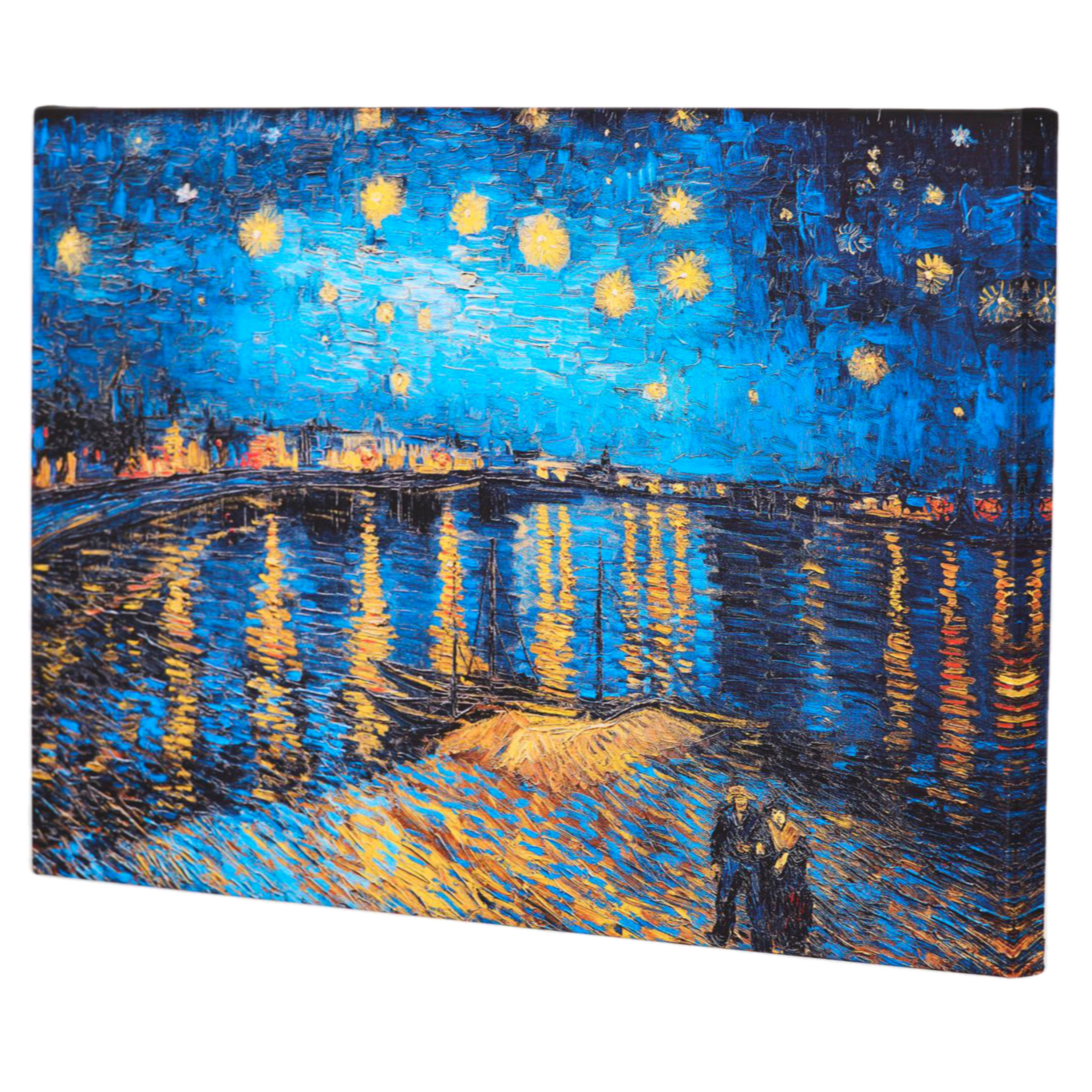 아를의 별이 빛나는밤 100x70cm 액자 그림 반고흐 명화 인테리어 거실 사무실 캔버스 - 상세 이미지 3