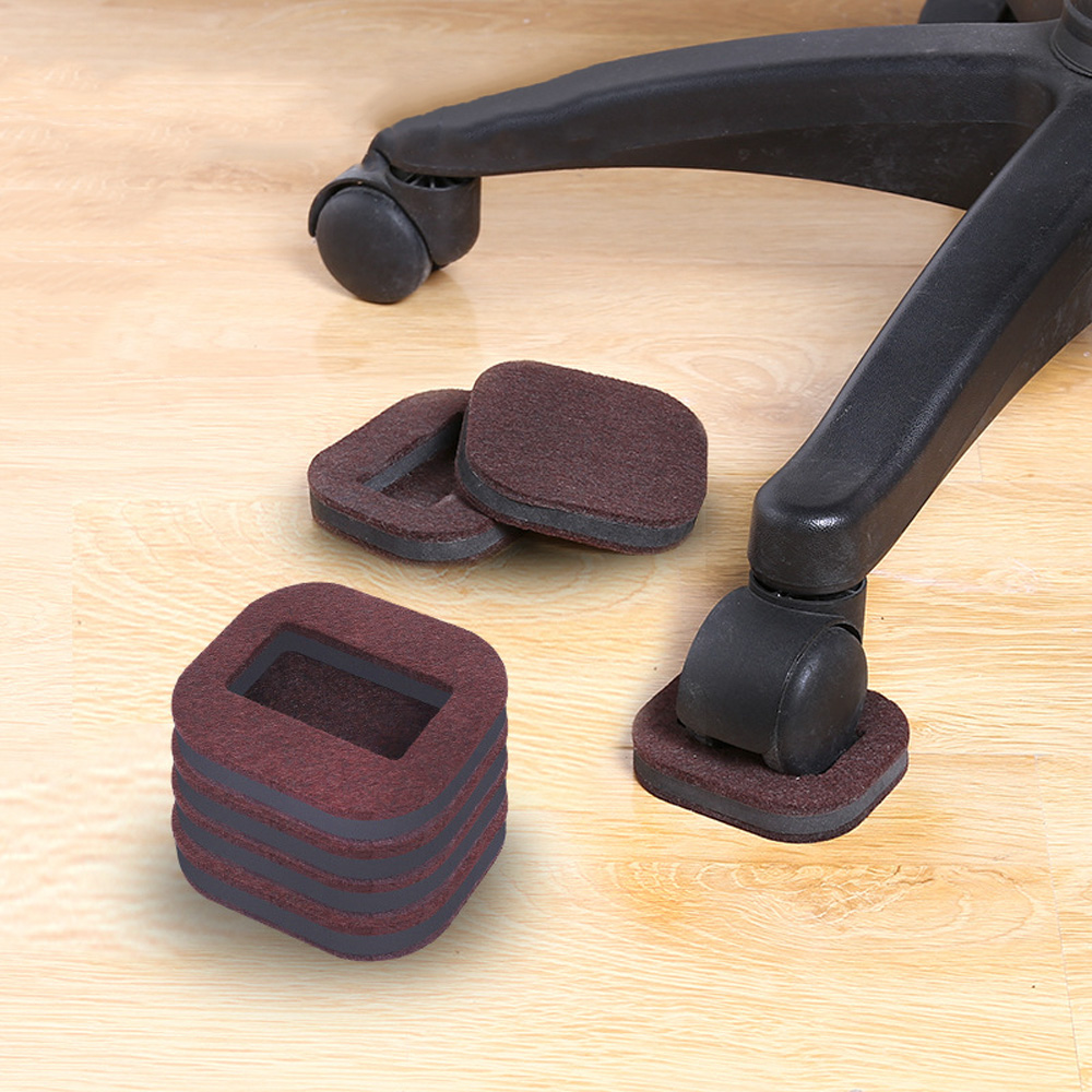 의자 바퀴 고정 커버 사각펠트(마루용) 5개세트 식탁의자 소음방지 다리 캡 테니스공 발커버