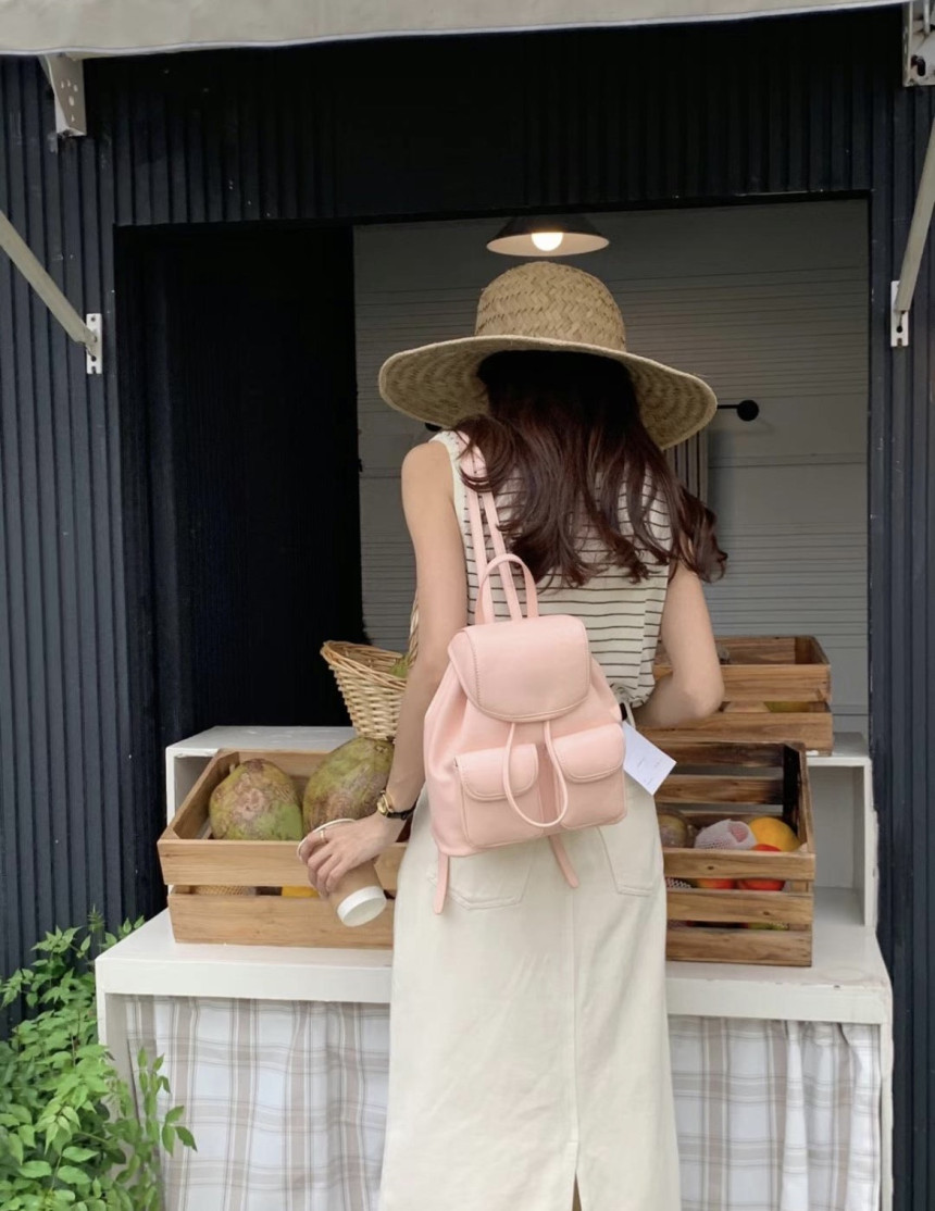 [🔥빠른배송/주문폭주🔥]데일리 투포켓 미니 백팩 단독 카멜컬러 (5COL) 상세 이미지 5