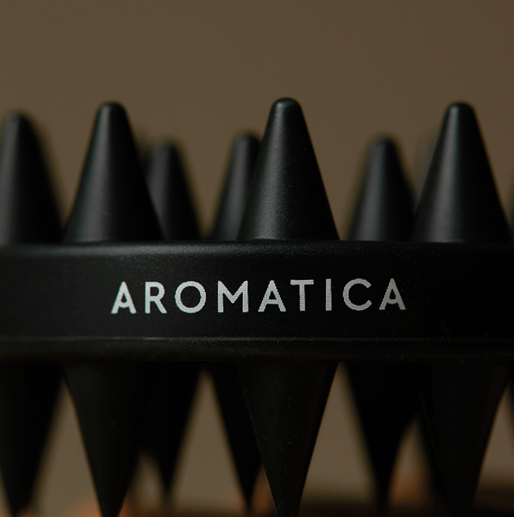 아로마티카 듀얼 스칼프 케어 샴푸 브러쉬 68x42mm 두피 스케일링 마사지 딥클렌징