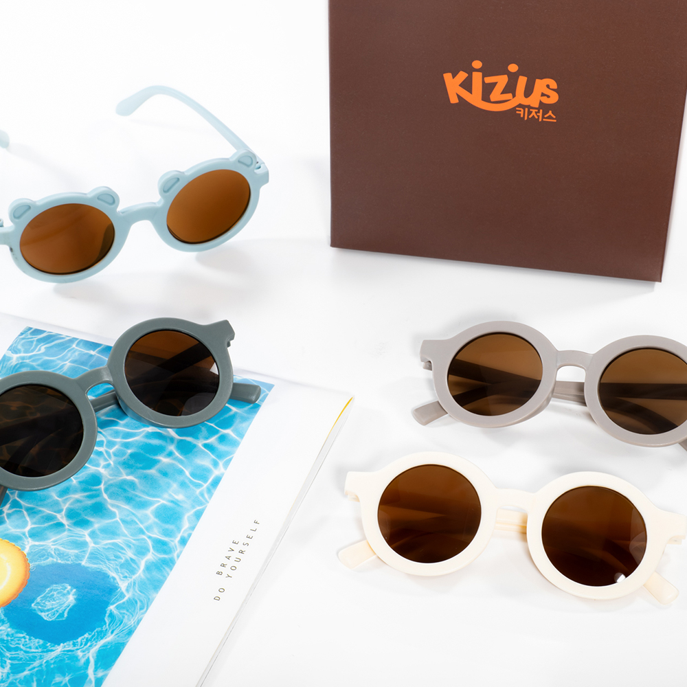 키저스 곰돌이 동글이 유아 선글라스 케이스 5종 세트 아기 키즈 어린이 선물