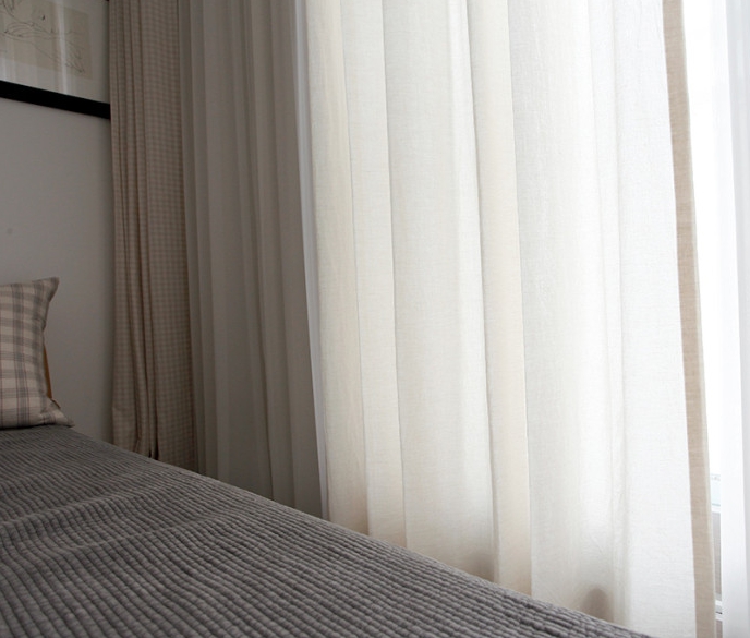 바이아미 멜란 무지 베이지 아이방커튼 아기방 안방 면 맞춤 커튼