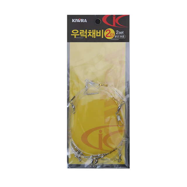 키우라 생미끼 외수질 채비 농어 우럭 광어 민어 채비 붉바리 기둥줄채비 K-306 2단 2개입 - 상세 이미지 3