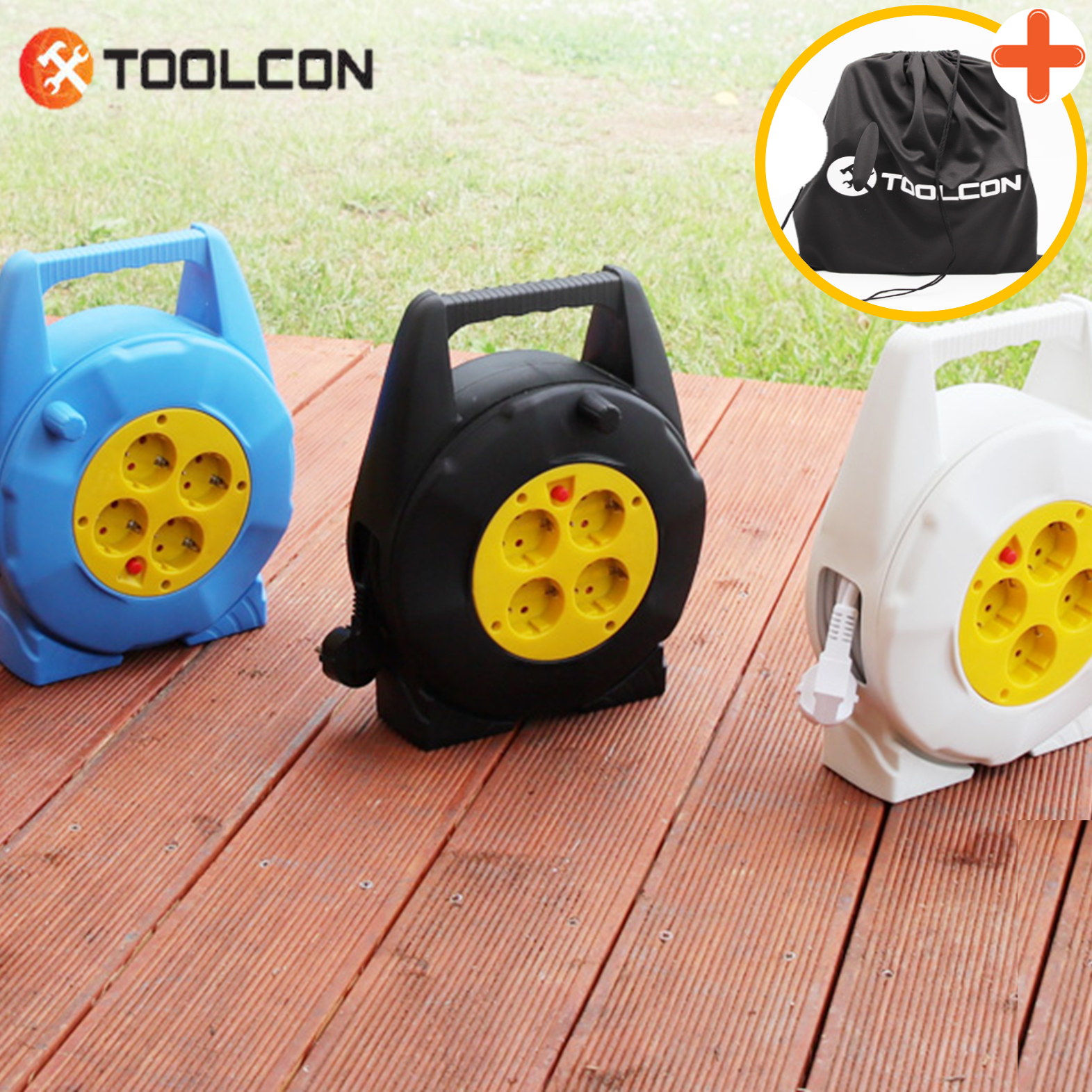 툴콘 릴선 오토 캠핑 TCR 리드선 멀티탭 15M 연장선