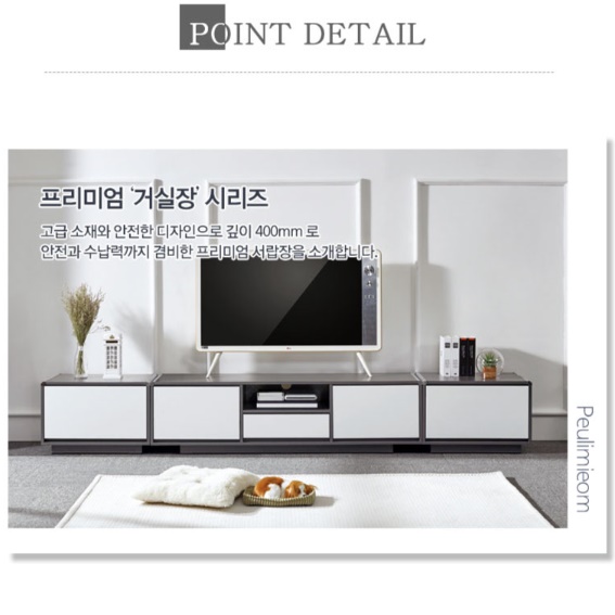 낮은 서랍장 하이그로시 서랍장 소형 양말 아기옷 안방 서랍장 - 상세 이미지 5