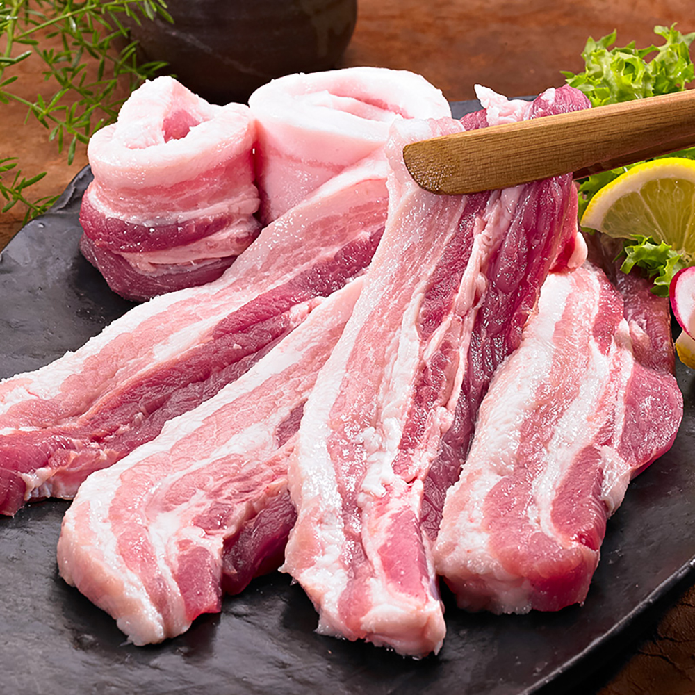 [제천시 배달] 느끼하지 않은 맛 좋은 삼겹살 600g [제천내토 흥부정육점] : 동네시장 장보기