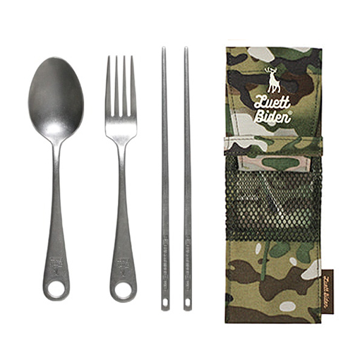 루엣비든 커틀러리 세트 캠핑 스푼 수저 젓가락 포크 파우치 숟가락 커트러리 리얼 멀티캠