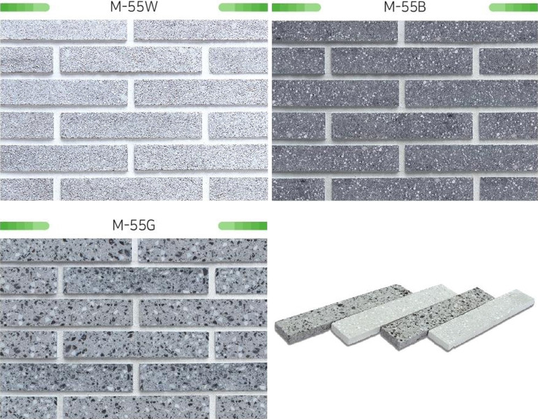 모노타일 300x55x15T 화이트그레이, 그레이, 블랙 / 하다건재
