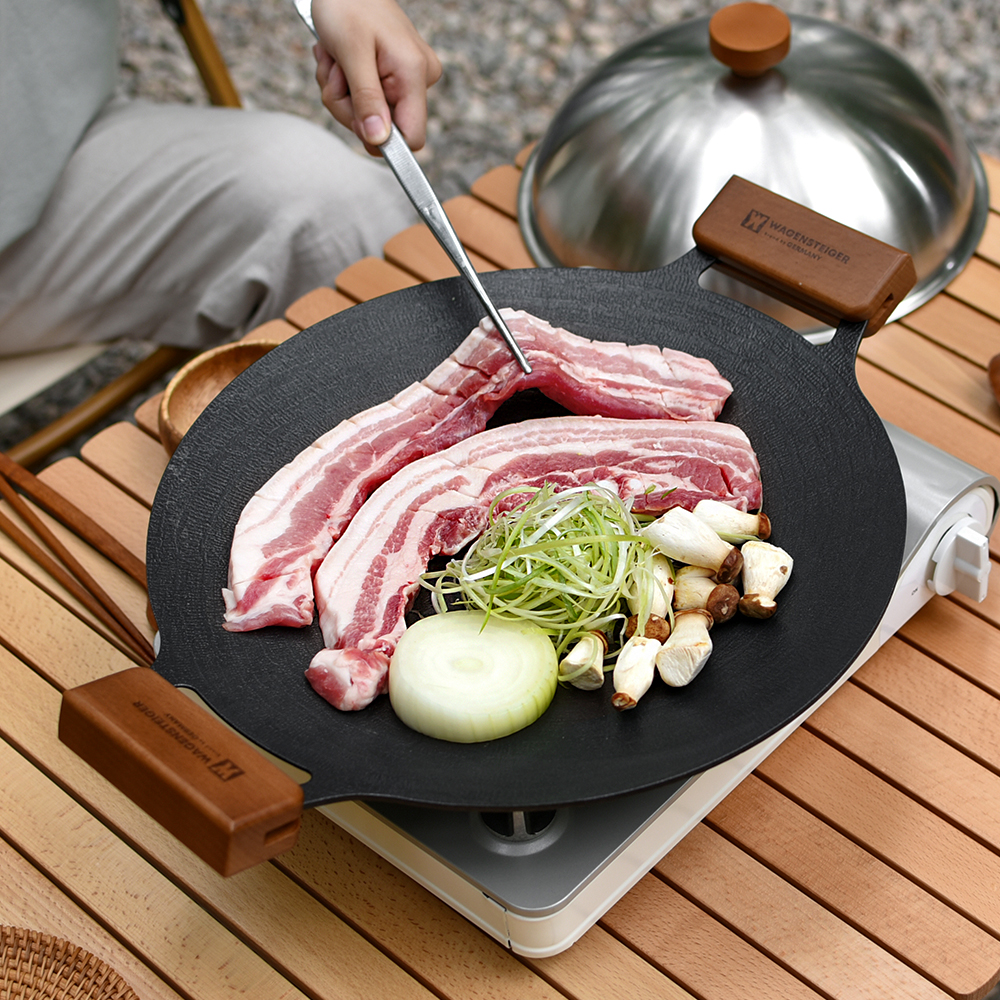 바겐슈타이거 캠핑 라면 고기 불판 인덕션 사용가능 그리들 36cm+전용가방