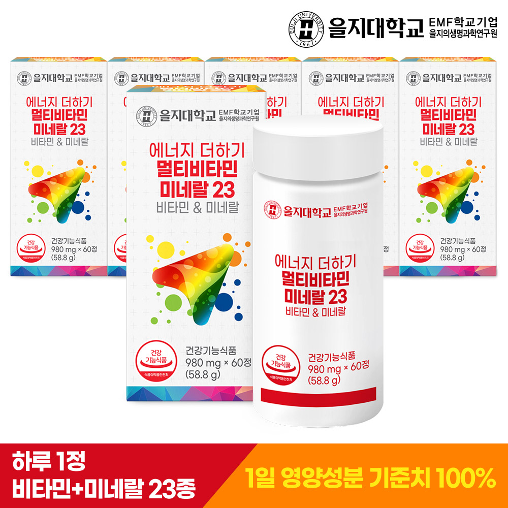 [12개월] 을지대학교 23종 에너지 더하기 멀티비타민 미네랄23 60정, 6개 이미지 2