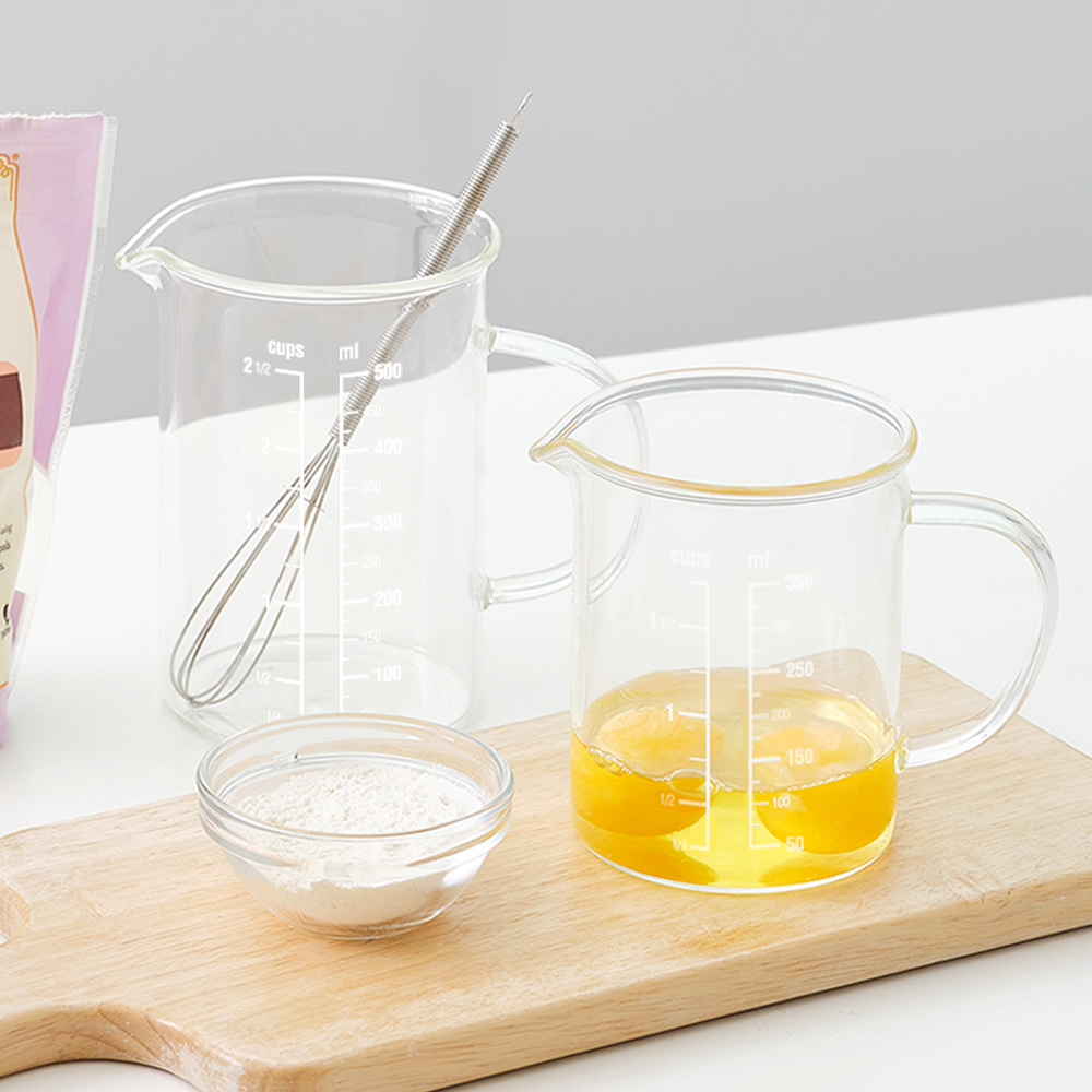 프리미엄 비커 내열 유리 계량컵 500ml / 홈카페 유리잔 컵 저그 - 상세 이미지 2