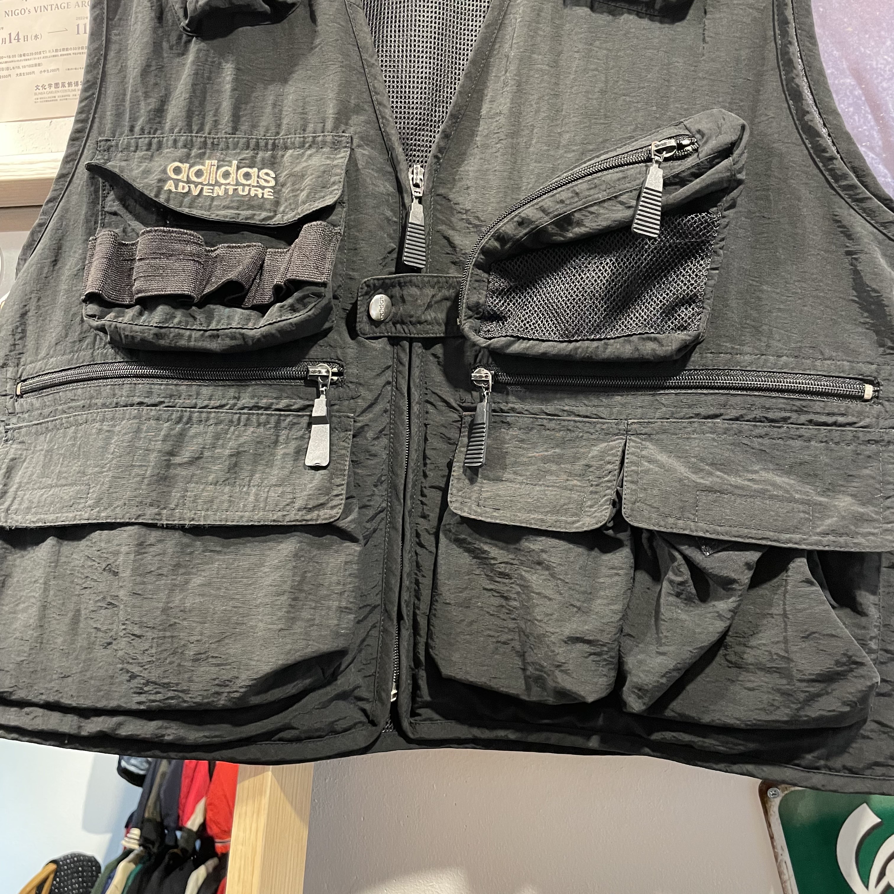 【爆売り！】 1667] uglymonkey - vest(XL) fishing adidas 90s ウェア
