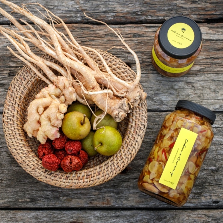 [배도라지대추생강청] 약돌배약도라지 카페 과일 수제청 감기예방 차 선물세트 답례품500g