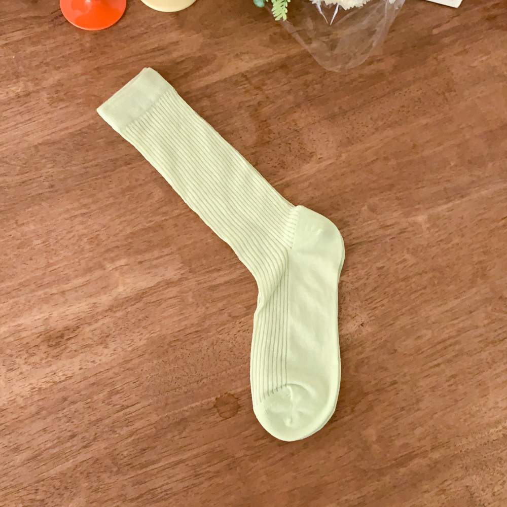 [봄신상/발레코어룩] 베이직 파스텔 쫀쫀 골지 가을 긴목 삭스 양말 6color 상세 이미지 46