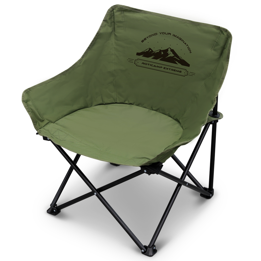로티캠프 캠핑 의자 릴렉스 체어 경량 휴대용 등받이 접이식 로우 EWC 카키