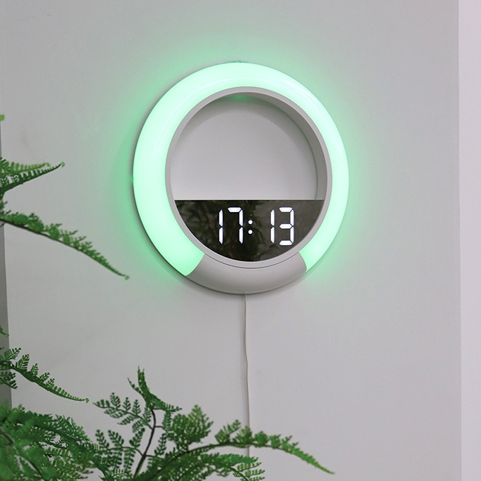 스마트 LED벽시계 LED시계 벽걸이시계 디지털시계 무소음벽시계 거실인테리어벽시계 거실시계 이미지 8