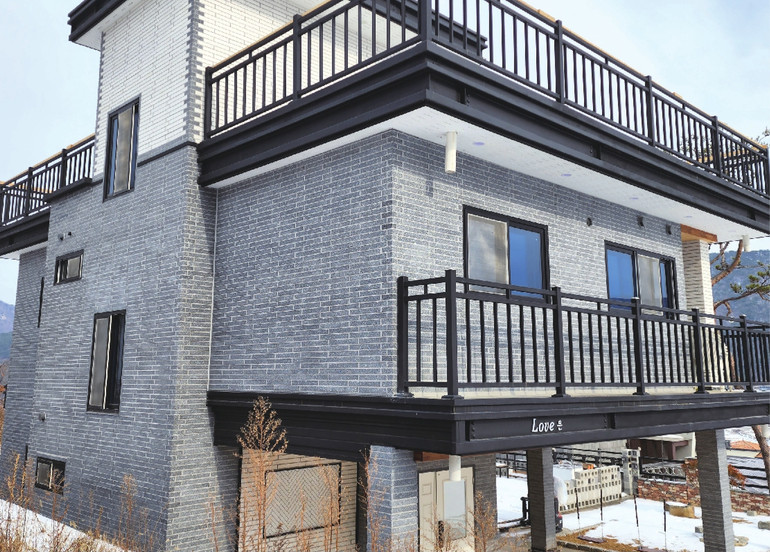 모노타일 롱브릭 490x53x17T 그레이 화이트 블랙 / 하다건재 와이드벽돌타일