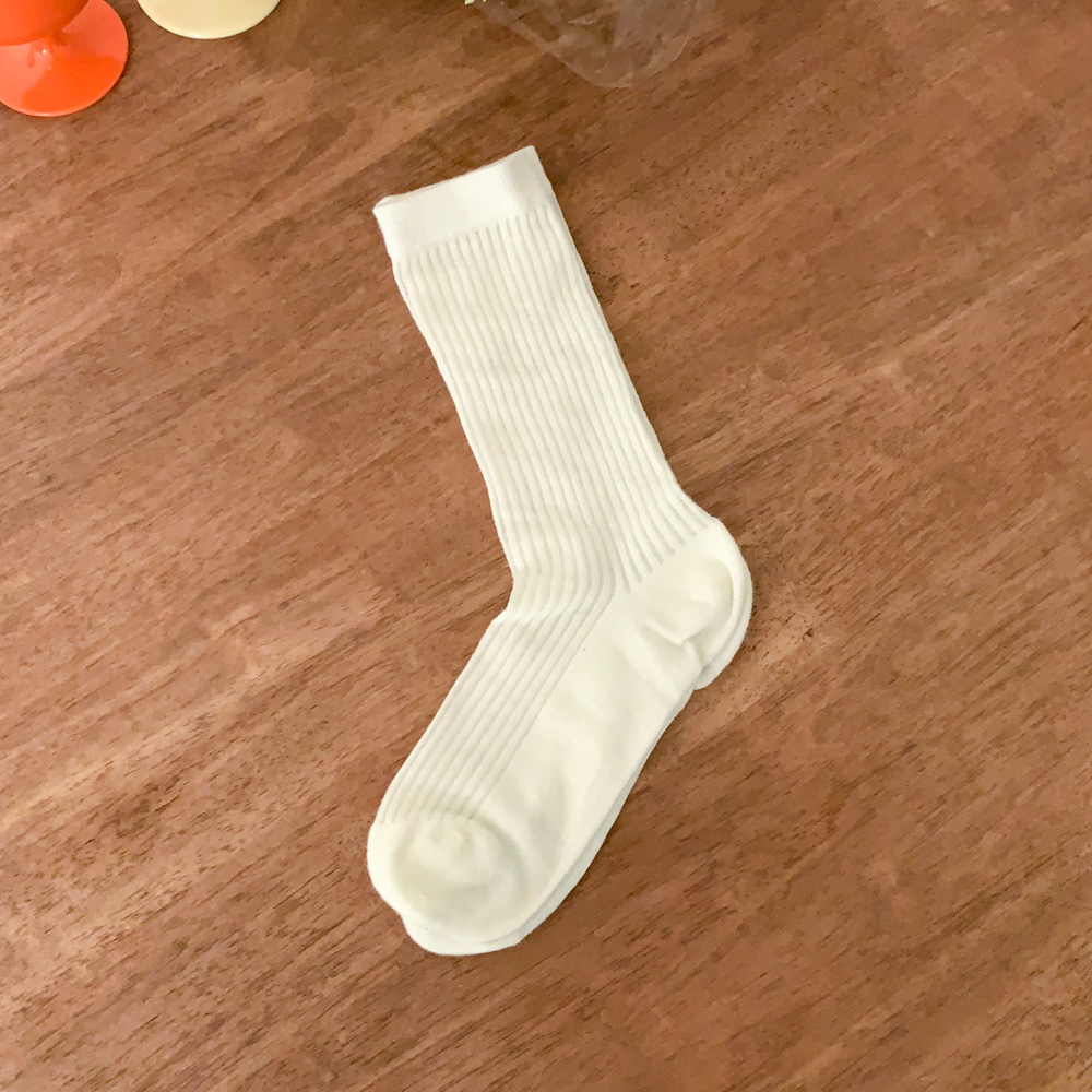 [봄신상/발레코어룩] 베이직 파스텔 쫀쫀 골지 가을 긴목 삭스 양말 6color 상세 이미지 18