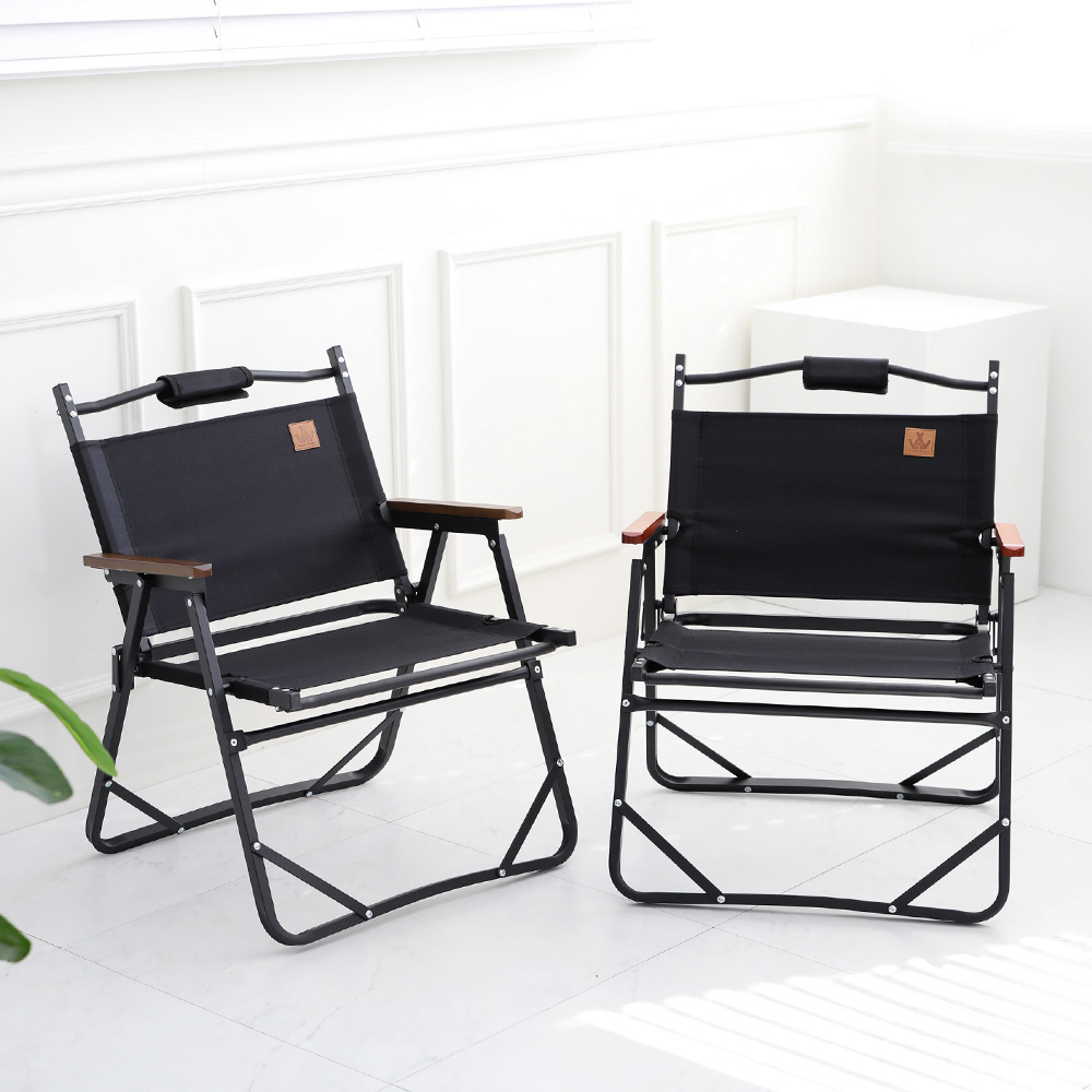 마추픽추 접이식 캠핑의자 로우체어 캠핑 폴딩체어 블랙 M 2개