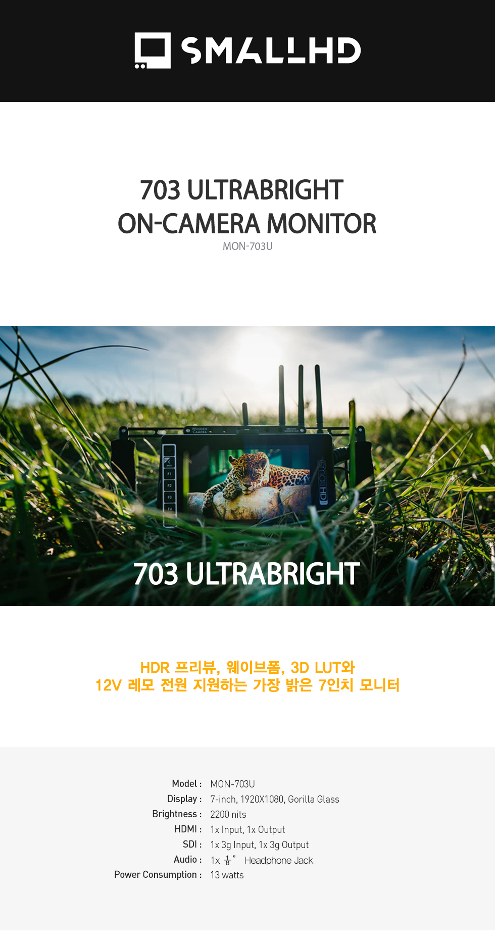 테라덱 볼트 TERADEK BOLT 1000 1:2 SMALLHD 703 KIT 상세 정보 1