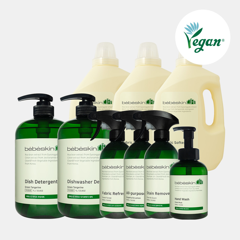 [비건 인증] 베베스킨 라이프 세제 단품 모음전 세탁세제 유연제 주방세제 다목적세정제 얼룩제거제 식기세척기세제 섬유탈취제 핸드워시