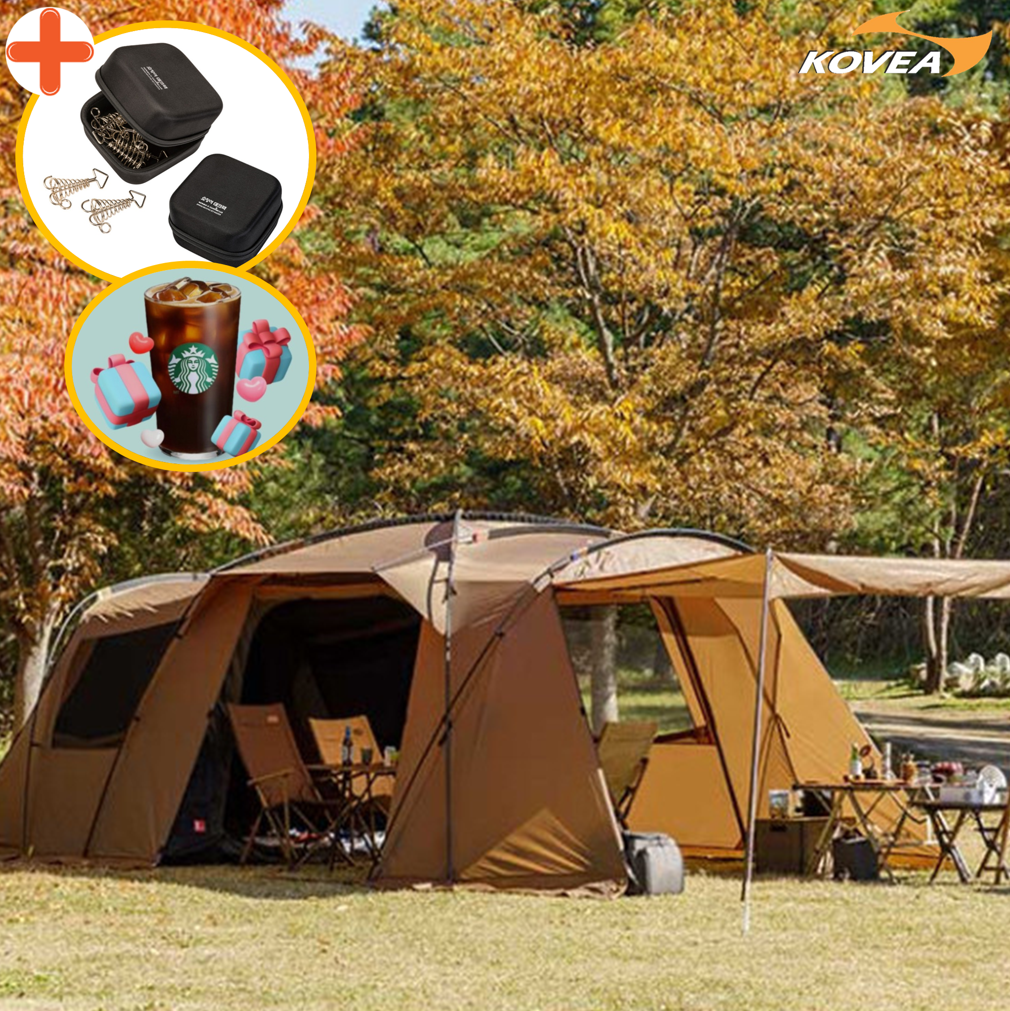 코베아 네스트 W 탄 텐트 터널형 돔텐트