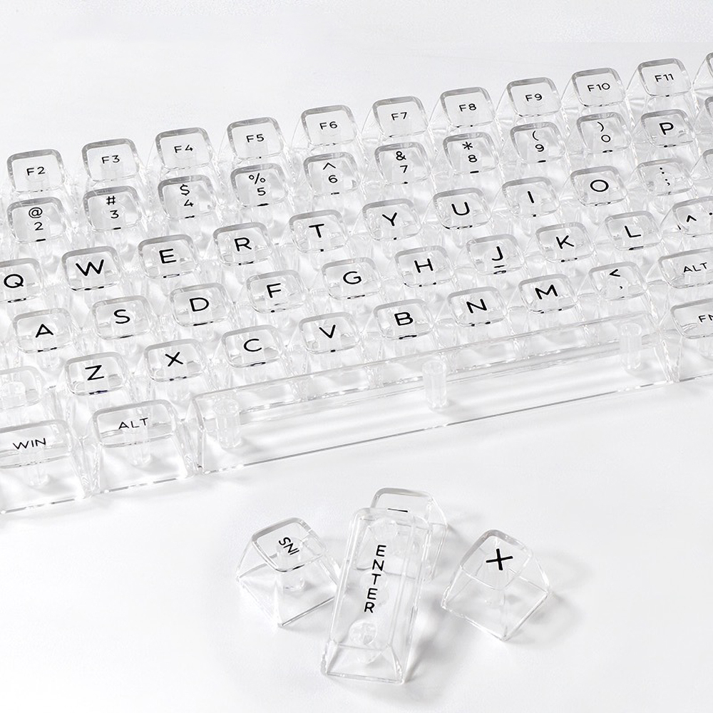 투명 키캡 크리스탈 클리어 CBSA 젤리 푸딩 키캡 무각 키보드 독거미
