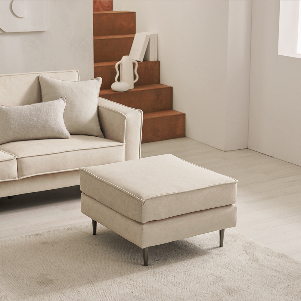 장인가구 데이먼스 4인용 아쿠아텍스 패브릭소파 거실 발수 탄탄한 쇼파 샌드베이지