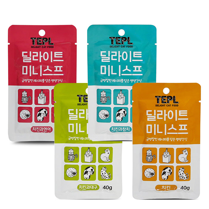 테플 딜라이트 미니스프 40g x 20개 콤보박스 고양이간식 제품 이미지