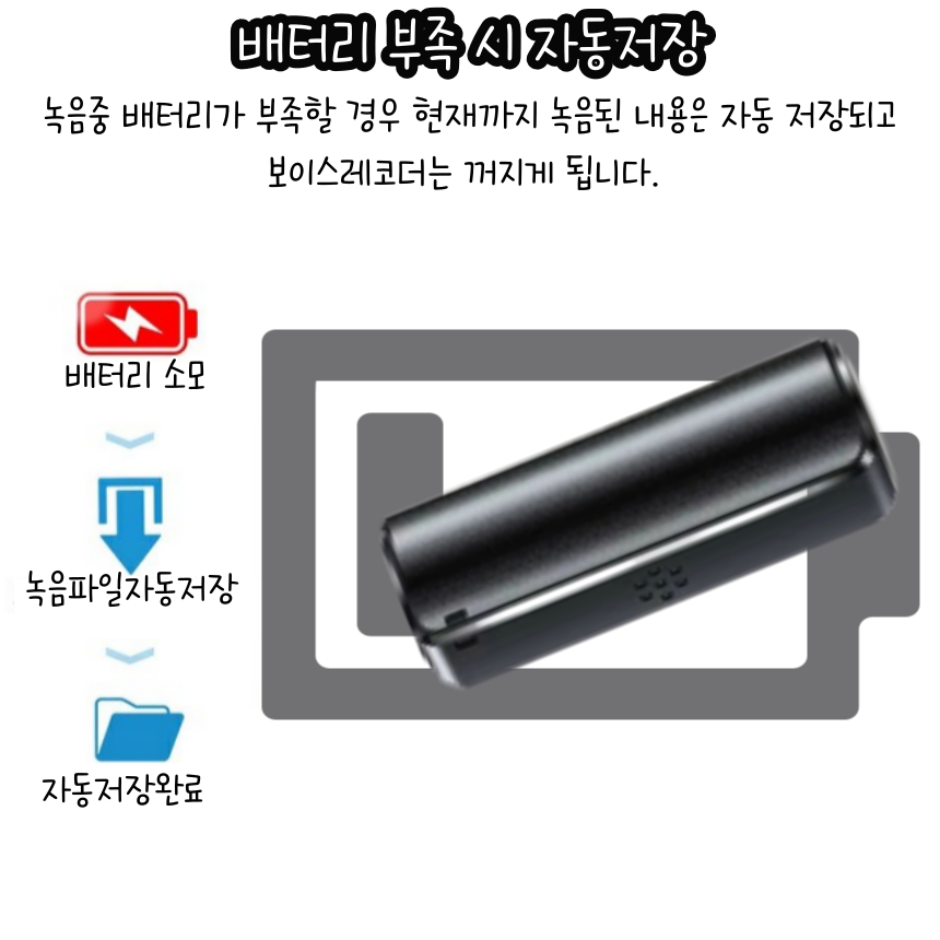 장시간녹음기 소형 음성 보이스레코더 회의 400시간 32GB - 상세 이미지 4
