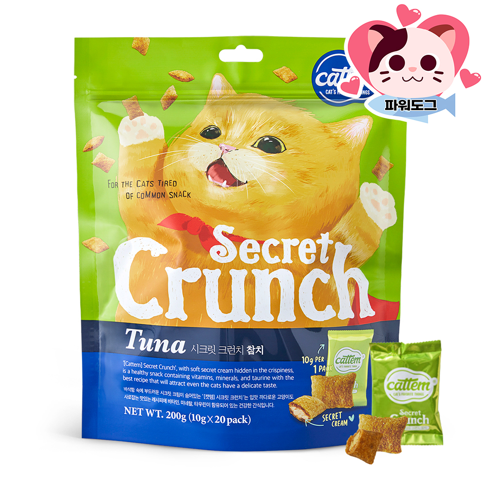 캣템 시크릿 크런치 고양이 과자 비스켓 치킨 연어, 200g, 1개 - 상세 이미지 3