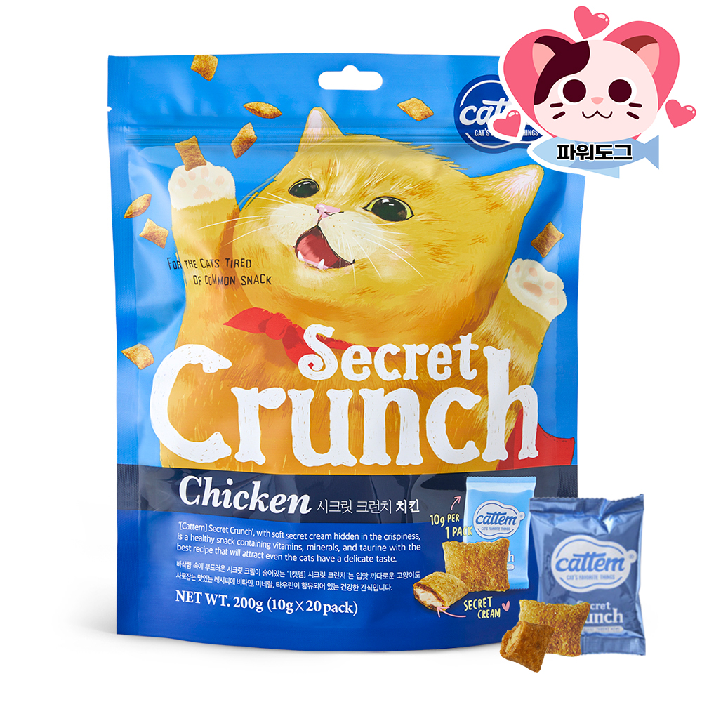 캣템 시크릿 크런치 고양이 과자 비스켓 치킨 참치, 200g, 1개 - 상세 이미지 3