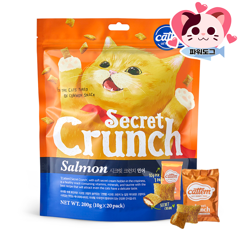 캣템 시크릿 크런치 고양이 과자 비스켓 치킨 참치, 200g, 1개 - 상세 이미지 2