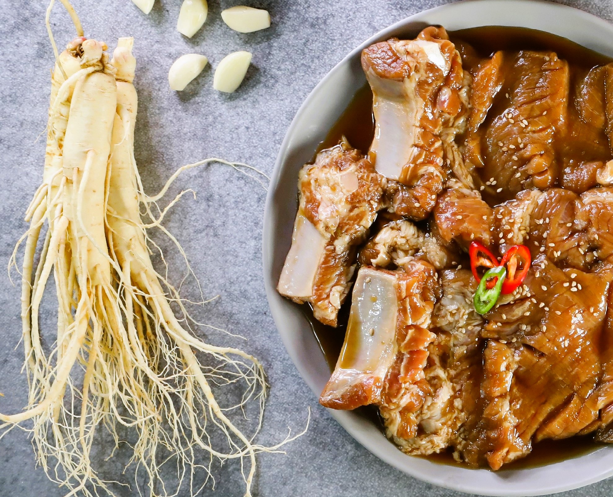 돼지 특제 인삼 양념 갈비 1Kg X 3팩
