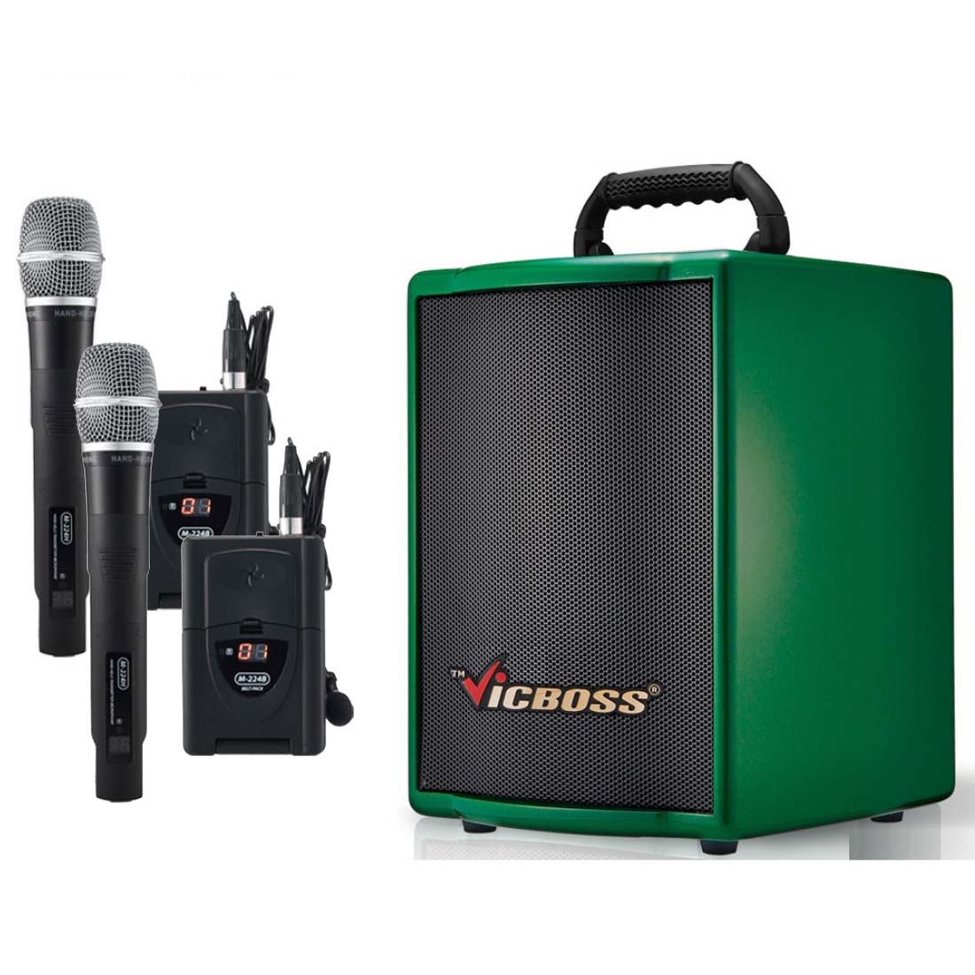 PWA-H842UB 250W 앰프 스피커 무선마이크 2채널 행사용 강의용 공연용 버스킹